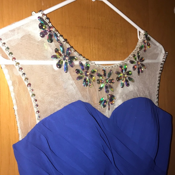 Deep blue homecoming / prom dress - Picture 3 of 7